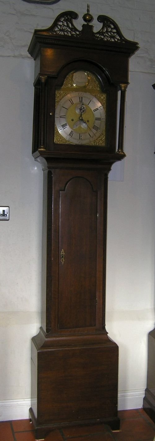 fig 1. 18th Cent Oak 8 Day Longcase Clock